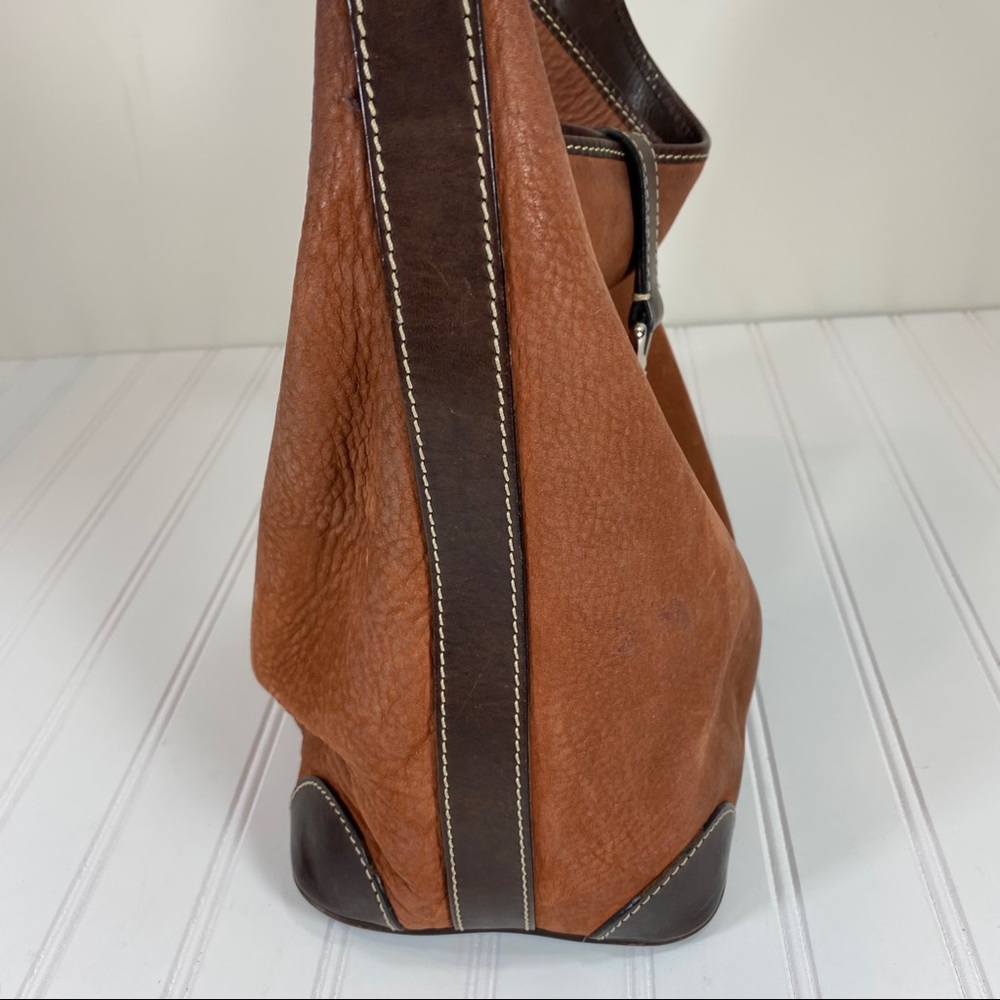 Dooney & Bourke Brown leather shoulder bag - Picture 8 of 16